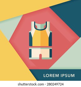 basketball clothing flat icon with long shadow,eps10