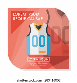 basketball clothing flat icon with long shadow,eps10