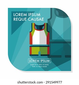 basketball clothing flat icon with long shadow,eps10