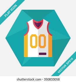 basketball clothing flat icon with long shadow,eps10