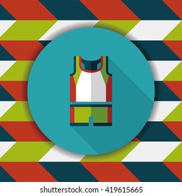 basketball clothing flat icon with long shadow,eps10