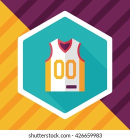 basketball clothing flat icon with long shadow,eps10