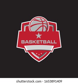 Basketball club badge logo. Team academy design template