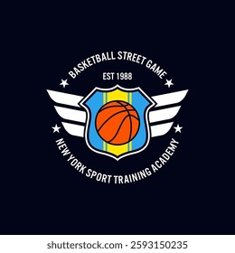 basketball club emblem. Vector Logo Illustration Fit to championship or team
