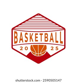 Basketball club logo design. Graphic design for t-shirt and print media. Vector and illustration.