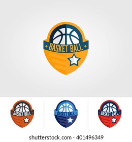 Basketball club logo design template. vector illustration