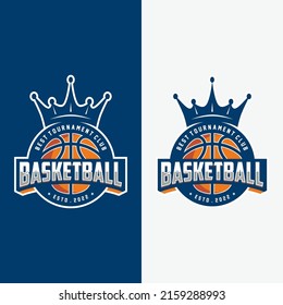 Basketball club logo. Basketball club emblem, design template