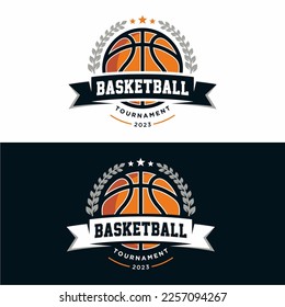 Basketball club logo. Basketball club emblem, design template