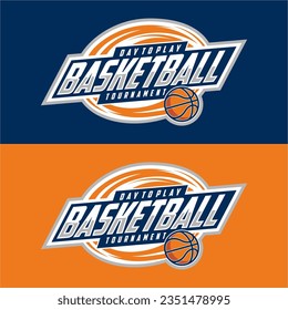 Basketball club logo. Basketball club emblem, design template