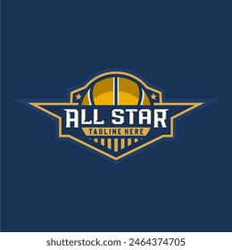 Basketball club logo. Basketball club emblem, design template BASKET