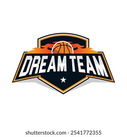 basketball club logo. basketball club emblem, simple design template
