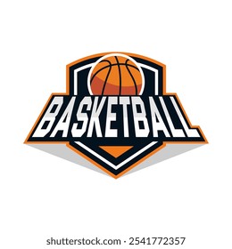 basketball club logo. basketball club emblem, simple design template
