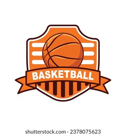 Basketball club logo. Basketball club sport emblem. Basketball team vector design template