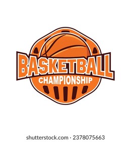 Basketball club logo. Basketball club sport emblem. Basketball team vector design template