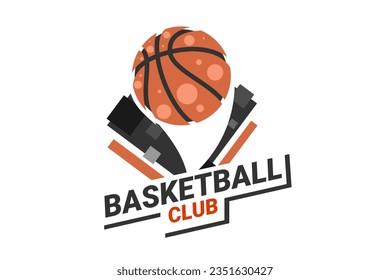 basketball club sign Badge. Basketball logo with shield background vector design. Vector illustration. 