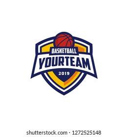 Basketball Club Sport Emblem Badge Logo design