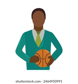 Basketball coach icon clipart avatar logotype isolated vector illustration