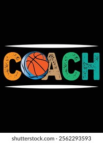 Basketball Coach Retro Vintage Design.