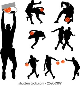 basketball collection - vector