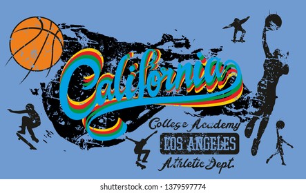 basketball college sport graphic design vector art