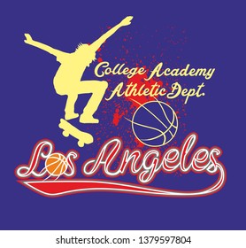 basketball college sport graphic design vector art