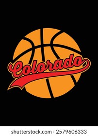 Basketball Colorado City Vintage Art File