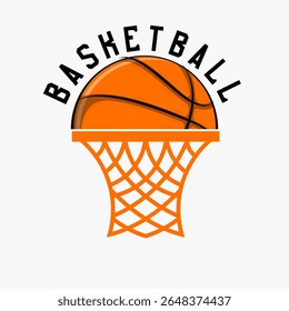 Fondo de baloncesto y logotipo colorido