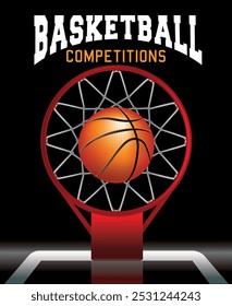 BASKETBALL COMPETITIONS  Design Vector illstration