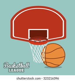Basketball concept with league icons design, vector illustration eps 10