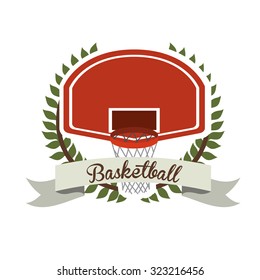 Basketball concept with league icons design, vector illustration eps 10