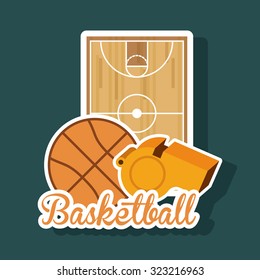 Basketball concept with league icons design, vector illustration eps 10