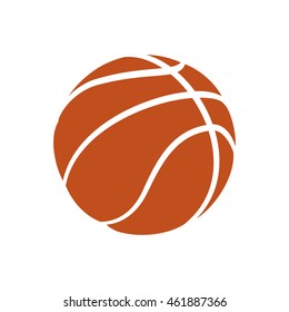 Basketball concept represented by ball icon. Isolated and flat illustration