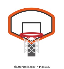 Basketball concept represented by basket icon. isolated and flat illustration 