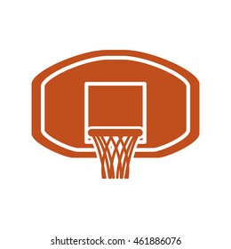 Basketball concept represented by basket icon. Isolated and flat illustration