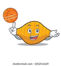 With basketball conchiglie pasta character cartoon