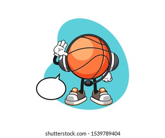 Basketball costumer cervices cartoon. Mascot Character vector.