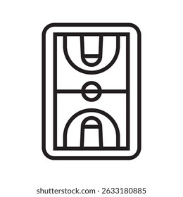 basketball court design outline vector illustration