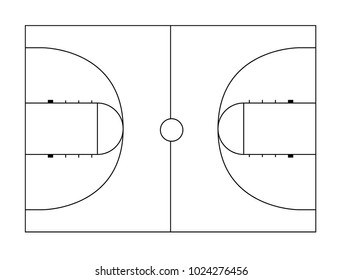 Basketball Court Field Vector Illustration Background Stock Vector ...