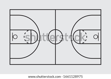 Basketball Court Flat Vector Icon