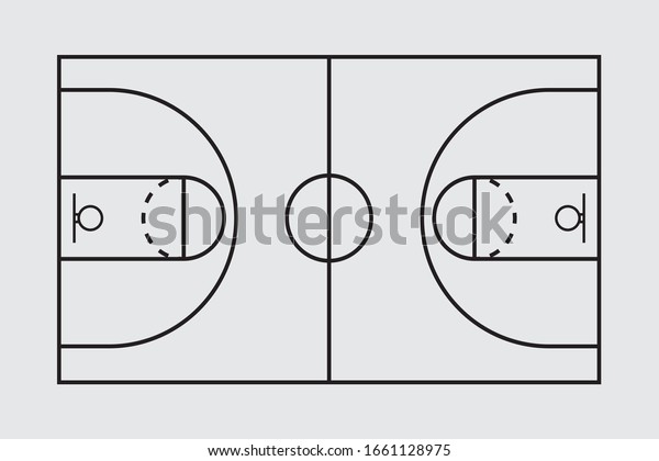 Basketball Court Flat Vector
Icon