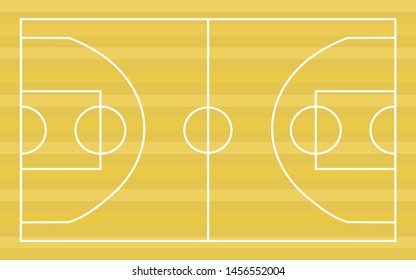 Basketball court floor with line background. Vector illustration.