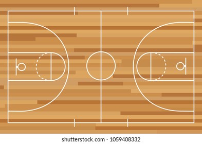 Basketball Court Parquet Wood Board Vector Stock Vector (Royalty Free ...