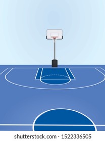 Basketball Court Front View Vector Illustration Stock Vector (Royalty ...