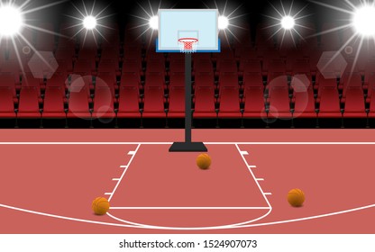 Basketball court in the hall