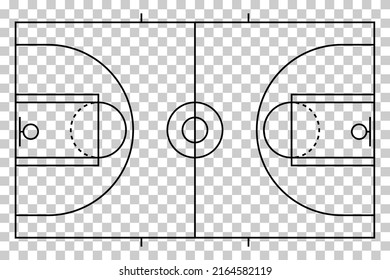 Basketball court icon, floor parquet area, top american sport symbol, basket field vector illustration .