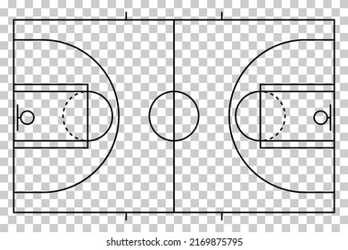 Basketball court icon, floor parquet area, top american sport symbol, basket field vector illustration .