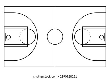 Basketball court icon, floor parquet area, top american sport symbol, basket field vector illustration .