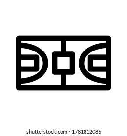 basketball court icon or logo isolated sign symbol vector illustration - high quality black style vector icons
