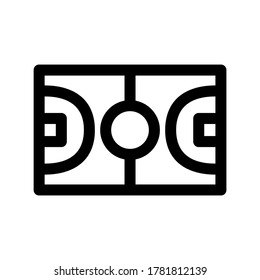 basketball court icon or logo isolated sign symbol vector illustration - high quality black style vector icons
