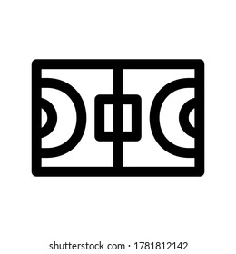 basketball court icon or logo isolated sign symbol vector illustration - high quality black style vector icons
